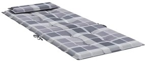 Almofadões cadeira encosto alto 2pcs tecido oxford xadrez cinza