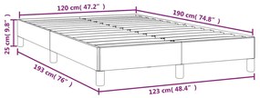 Estrutura de cama sem colchão 120x190cm couro do falso cinzento