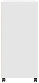 Móvel com rodas 55x40x91 cm derivados de madeira branco