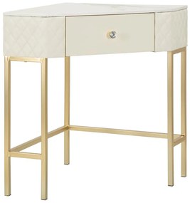 Consola de Entrada Angle Sharon - Madeira e MDF Branco com Detalhes Do