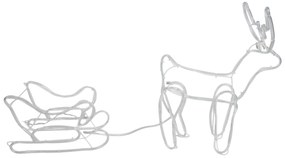 Candeeiro de pé de Natal Rena com Trenó 116cm Incl. LED com Temporizador IP44 - Sori