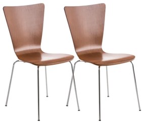 Conjunto de 2 cadeiras cozinha e jantar Aaron 43 x 84 x 50 cm Castanho