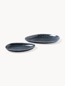 Pratos de servir artesanais com forma orgânica Macey, conjunto de 2