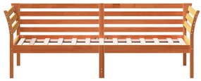 Sofá-cama sem colchão 80x200 cm madeira de pinho castanho cera
