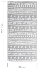 Tapete de exterior 80x150 cm ARAKIL PP cinzento