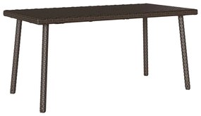 Mesa de centro de jardim retangular 80x40x37cm vime PE castanho