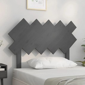 vidaXL Cabeceira de cama 104x3x80,5 cm pinho maciço cinzento