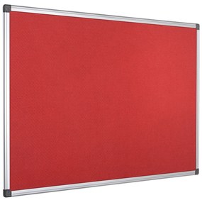 Quadro Expositor Feltro 120x150cm Vermelho Moldura Alumínio Maya