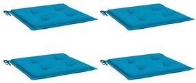 Almofadões p/ cadeiras de jardim 4 pcs tecido oxford azul