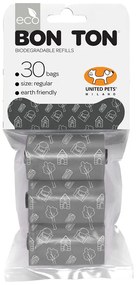 Sacos Higiénicos United Pets Bon Ton Regular Cão Cinzento (3 X 10 Uds)