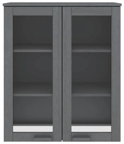 Topo p/ armário alto HAMAR 85x35x100 pinho maciço cinza-escuro