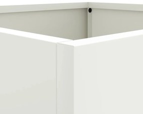 Vaso/floreira 42x40x39 cm aço branco