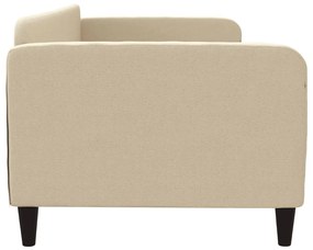 Sofá-cama 90x200 cm tecido cor creme