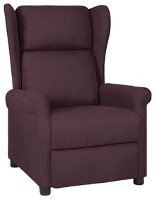 vidaXL Poltrona reclinável tecido roxo