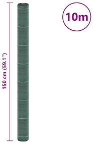 Tela para ervas daninhas 1,5x10 m PP verde