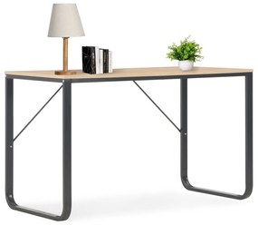 vidaXL Secretária de computador 120x60x73 cm preto e carvalho