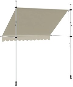 Toldo retrátil manual 250 cm creme