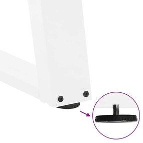 Pés para mesa de centro em formato de U, 2 peças, branco, 70x (42-43)