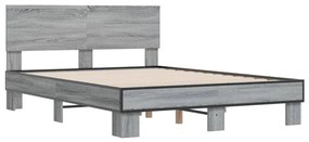 Estrutura cama 140x190 cm derivados de madeira/metal