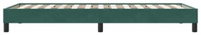 Estrutura de cama sem colchão 80x220cm veludo verde-escuro