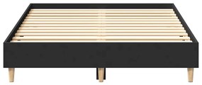Estrutura de cama sem colchão 140x190 cm preto