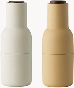 Moinhos de sal e pimenta com tampa em madeira de nogueira Bottle Grinder, conjunto de 2