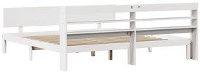 Estrutura de cama c/ cabeceira sem colchão 180x200 cm branco