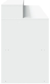 Secretária c/ luzes LED 160x55x91cm derivados de madeira branco