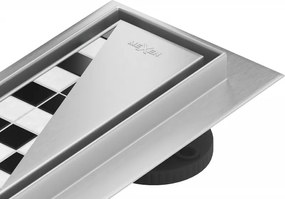 Mexen Flat 360° M13 escoamento linear rotativo 2em1 50 cm, inox - 1010050-40