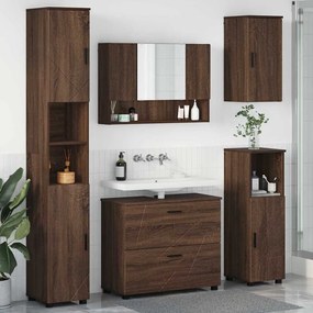 vidaXL Conjunto de Móveis para Banheiro 5 pcs Carvalho castanho