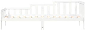Sofá-cama sem colchão 80x200 cm madeira de pinho maciça branco
