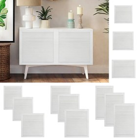 vidaXL Portas de armário 4 pcs design de persiana pinho maciço branco
