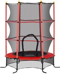 HOMCOM Trampolim para Crianças com Rede de Segurança e Estrutura de Aço para Interiores e Exteriores Carga 50 kg Ø163x190 cm Vermelho