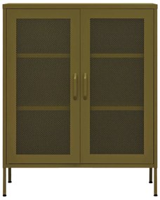 Armário de arrumação aço 80x35x101,5 cm verde-azeitona