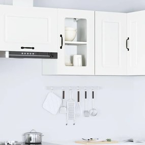 Armário de parede de cozinha porta vidro Kalmar branca