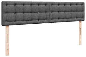 Estrutura de cama otomana com colchão 200x200cm cinzento-escuro
