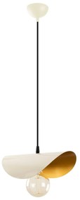 Chandelier Sivani – Branco/Dourado – 30 x 17 cm