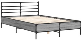 Estrutura de cama 135x190 cm derivados de madeira/metal