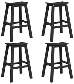 Banquetas de Bar vidaXL 6 pcs Preto HDPE