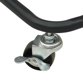 Carrinho com 3 prateleiras 46x34x79 cm aço preto
