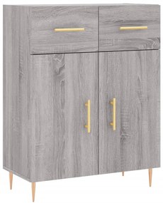 Armário alto 69,5x34x180 cm derivados de madeira sonoma cinza