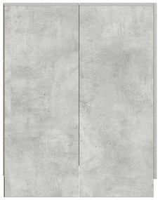 Armário sanita/máquina de lavar 70,5x71,5x91,5 cm cinzento-cimento