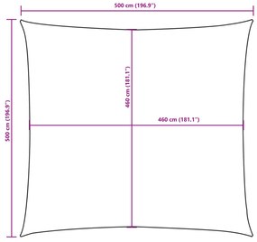 Para-sol estilo vela tecido oxford quadrado 5x5 m azul