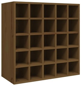 821540 vidaXL Garrafeira 56x25x56 cm madeira de pinho maciça castanho mel