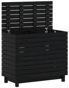 Cesto de roupa suja 88,5x44x76 cm madeira de pinho maciça