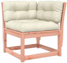 8 pcs conj. lounge jardim c/ almofadões madeira douglas maciça