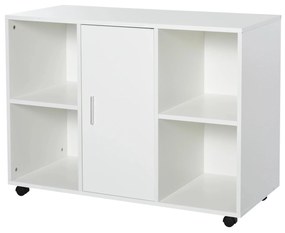 Vinsetto Gabinete Escritório Multifuncional Móvel Arquivo E1 Placa Partícula Espaço Organizado 100x40x71 cm Branco