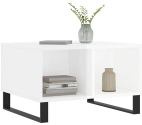 Mesa de centro 60x50x36,5 cm derivados madeira branco brilhante