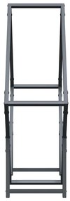 Suporte para lenha 80x25x80 cm aço laminado a frio antracite