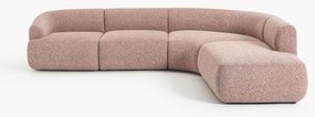 Sofá de canto modular em bouclé Sofia (4 lugares)